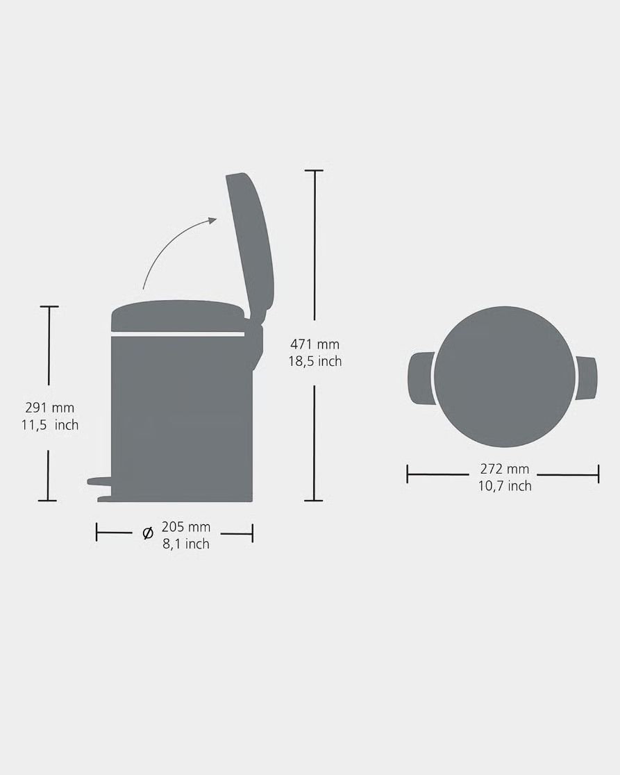 Pattumiera a pedale NewIcon Beige