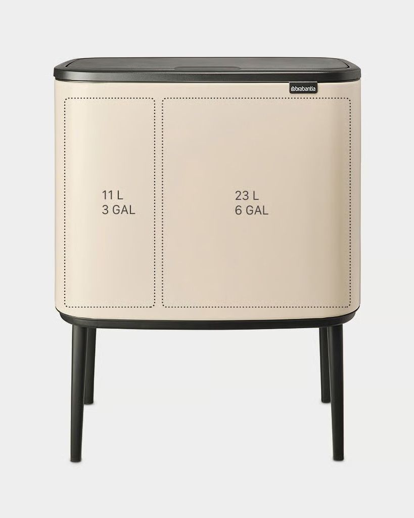 Pattumiera Bo Touch Bin 11 + 23 litri - Soft Beige