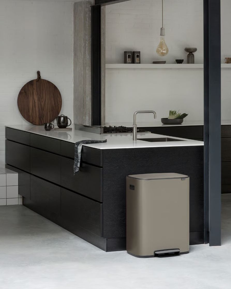 Pattumiera a pedale Bo Bin 2 x 30 litri -Platinum