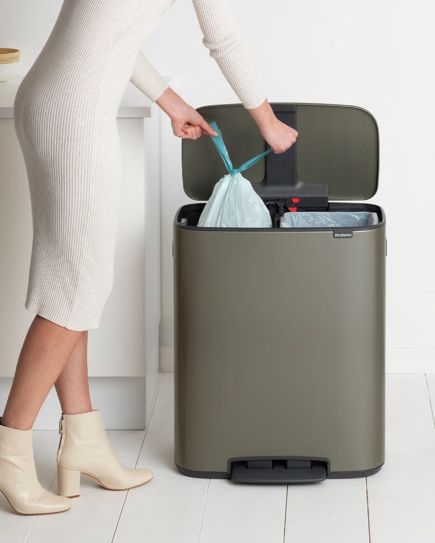 Pattumiera a pedale Bo Bin 2 x 30 litri -Platinum