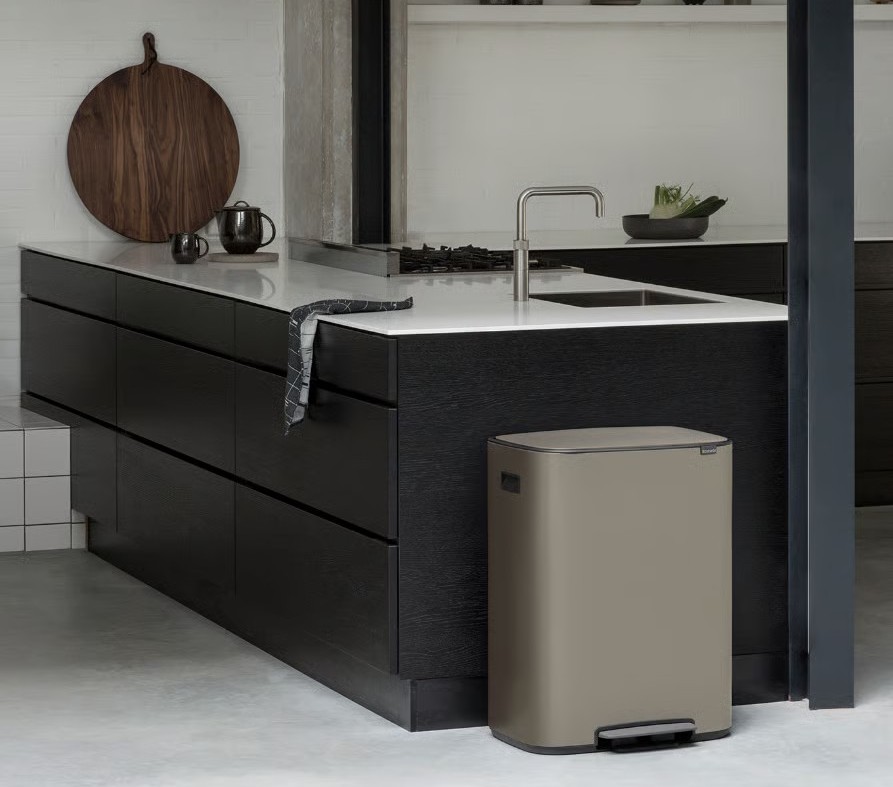 Pattumiera a pedale Bo Bin 2 x 30 litri -Platinum