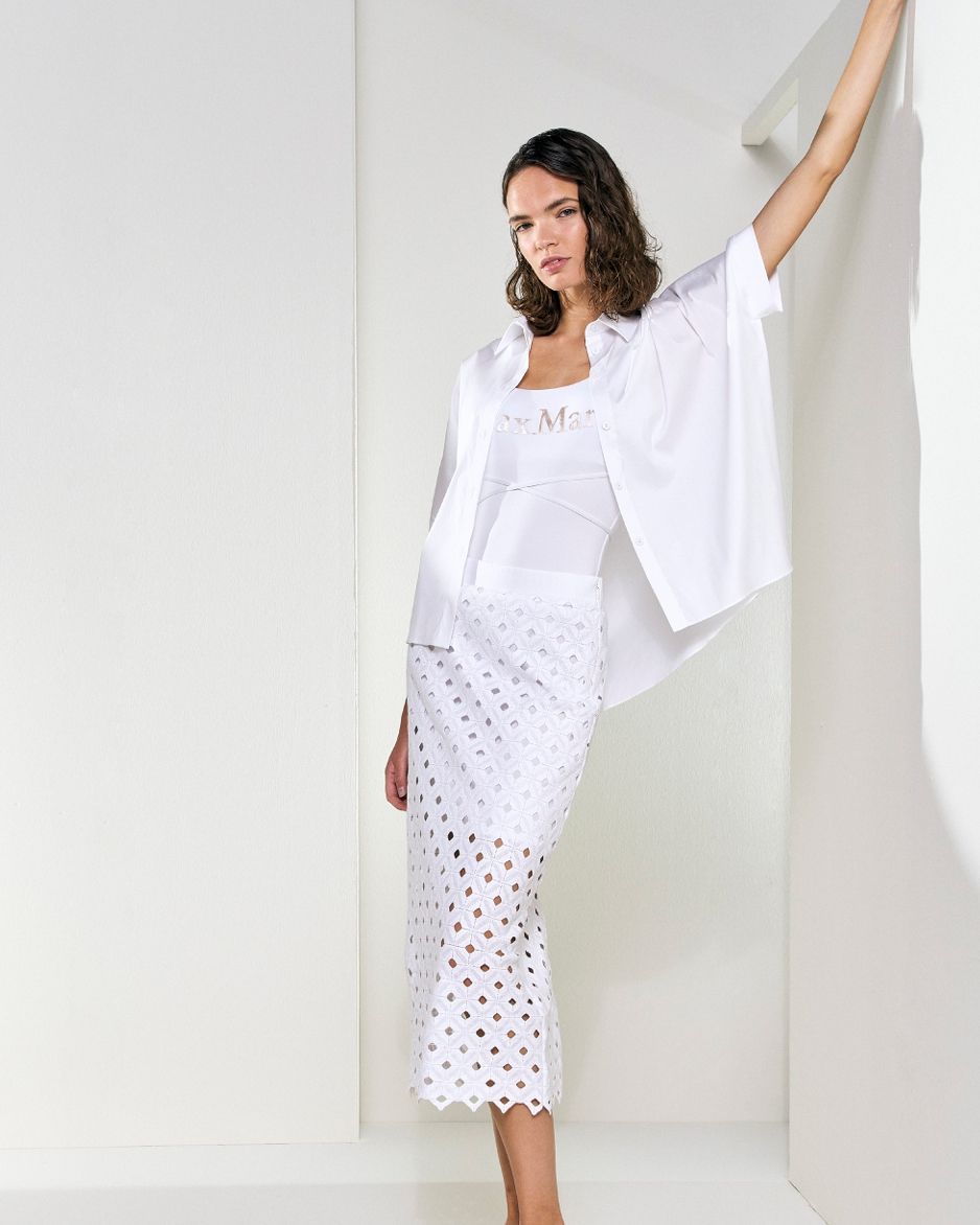 Zorro Gonna in Jersey Macramé Bianco Ottico o Nera