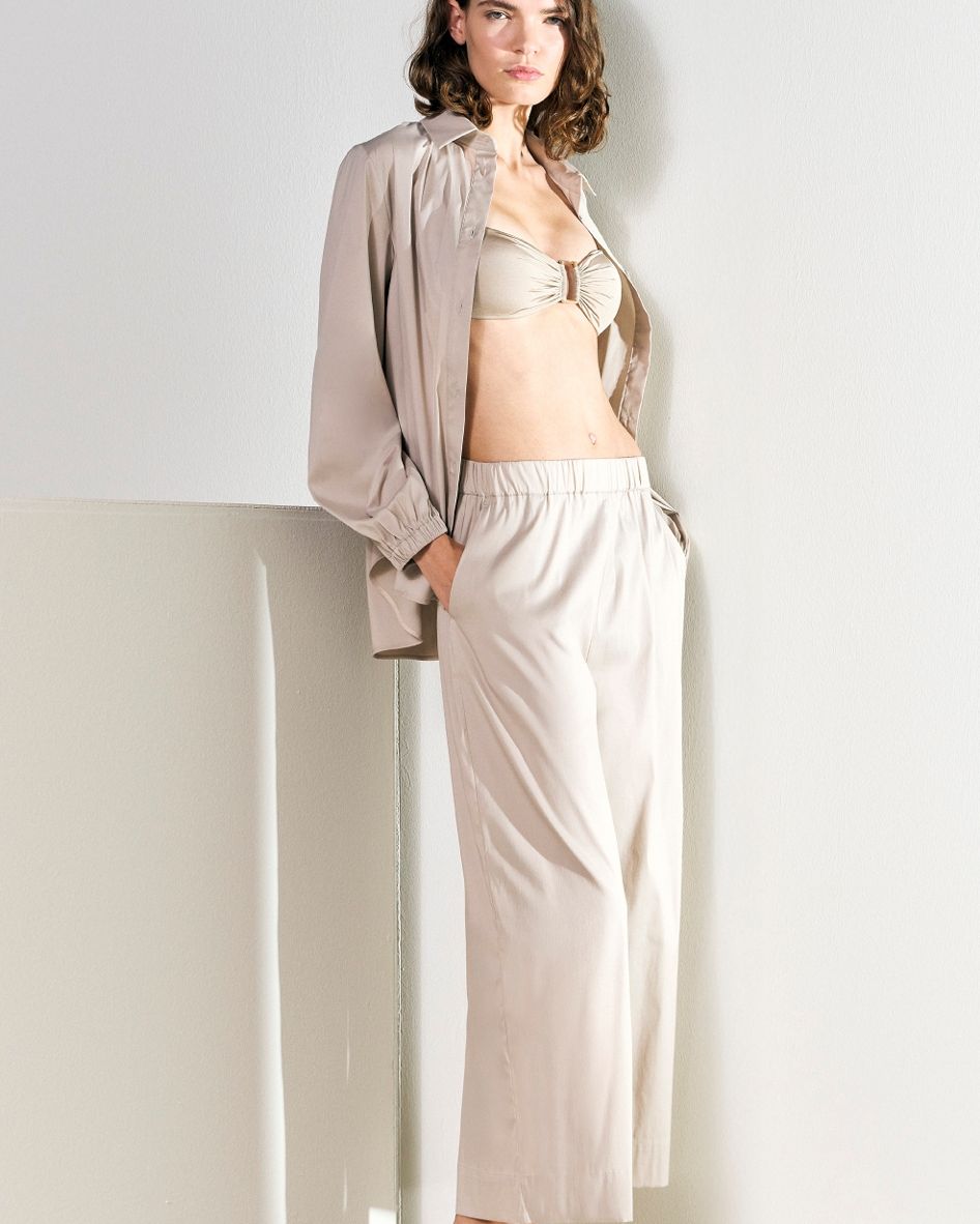 Pece Pantalone Lungo alla Caviglia - Sabbia