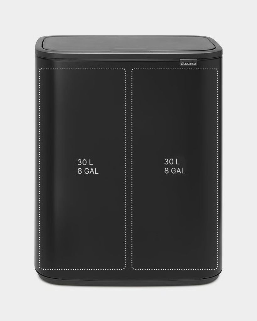 Pattumiera Bo Touch Bin 2x30L - Matt Black