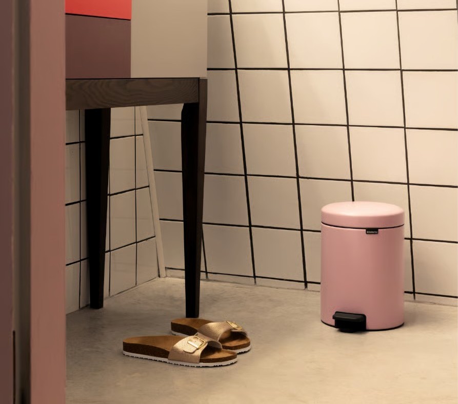 Pattumiera a pedale NewIcon Lilak Pink
