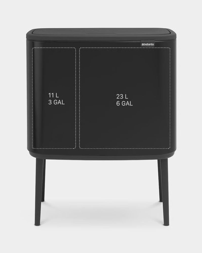 Pattumiera Bo Touch Bin 11 + 23 litri Matte Black