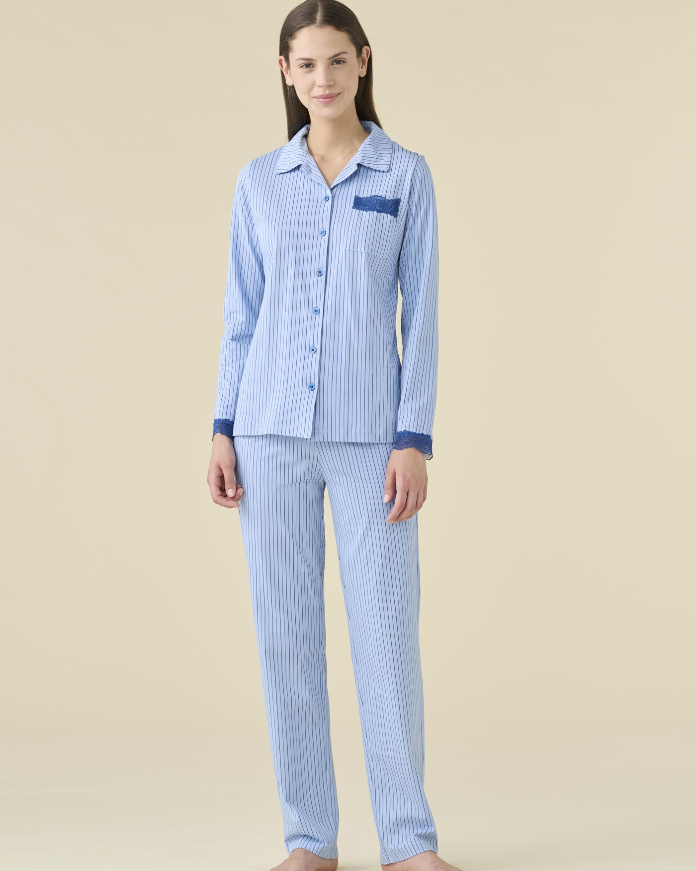 Pigiama Donna in Cotone Manica Lunga