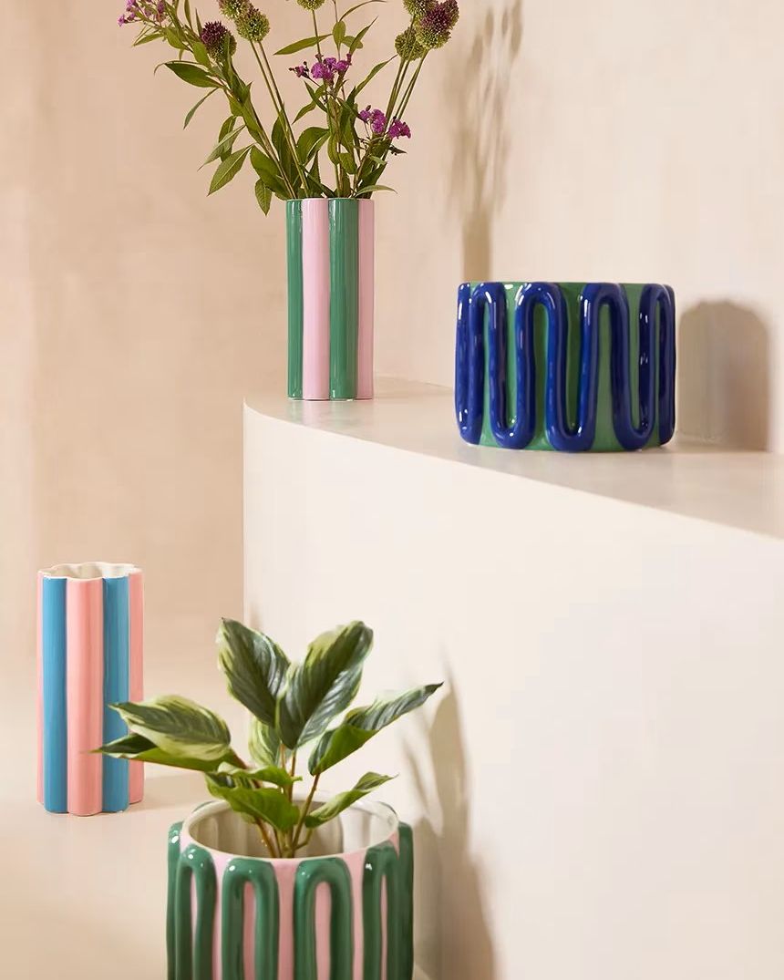 Estefania Blu/Verde Vaso per Piante - Amor Del Color