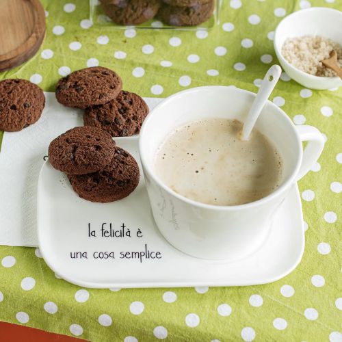 Piatto per Tazze Colazione La felicità è una cosa semplice