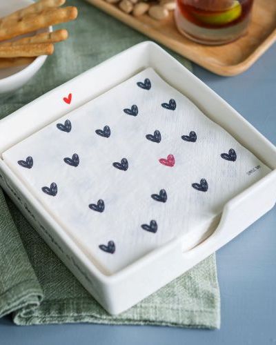 Set 20 tovaglioli in carta Tappezzeria Cuori