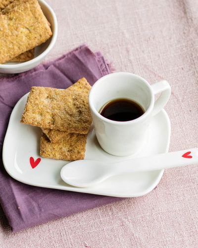 Set 2 Piatti per Tazza Espresso Cuore Rosso
