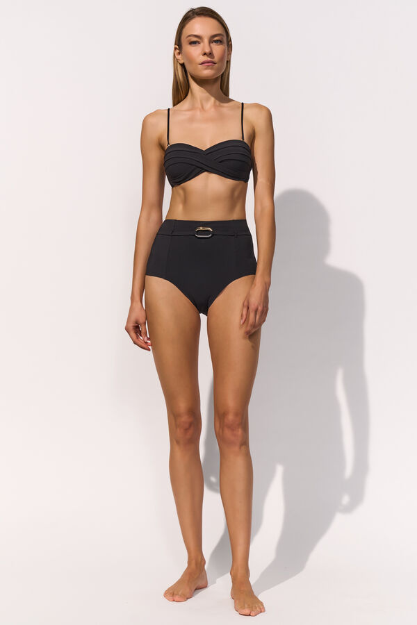 Silhouet Bikini con Slip Alto Nero