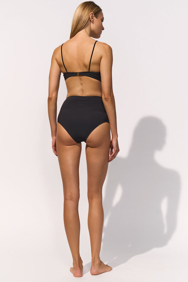 Silhouet Bikini con Slip Alto Nero