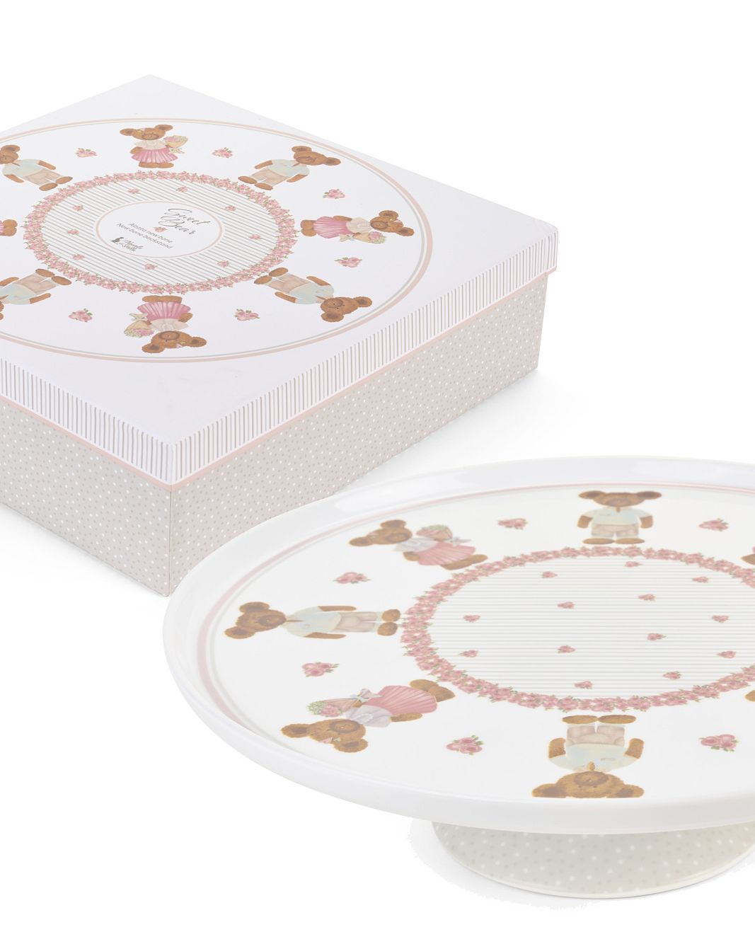 Alzata in porcellana con scatola regalo Sweet Bear