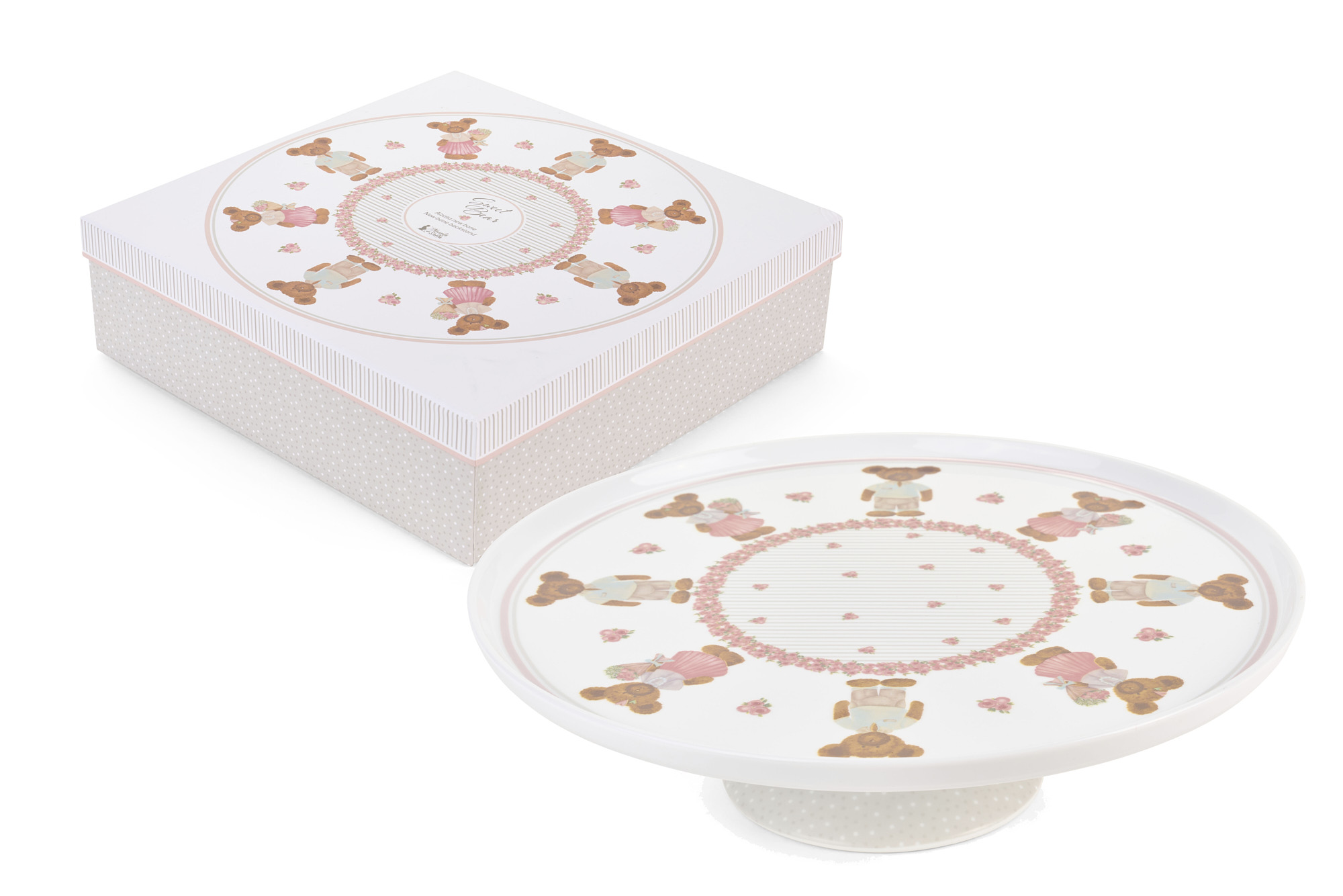 Alzata in porcellana con scatola regalo Sweet Bear