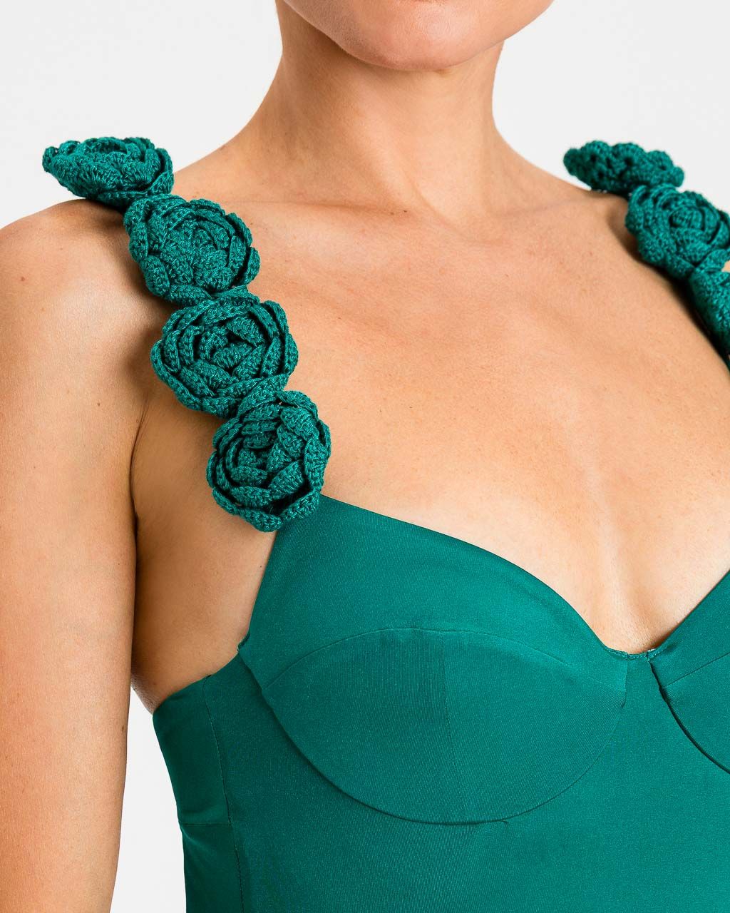 Costume Intero con Bretelle Crochet