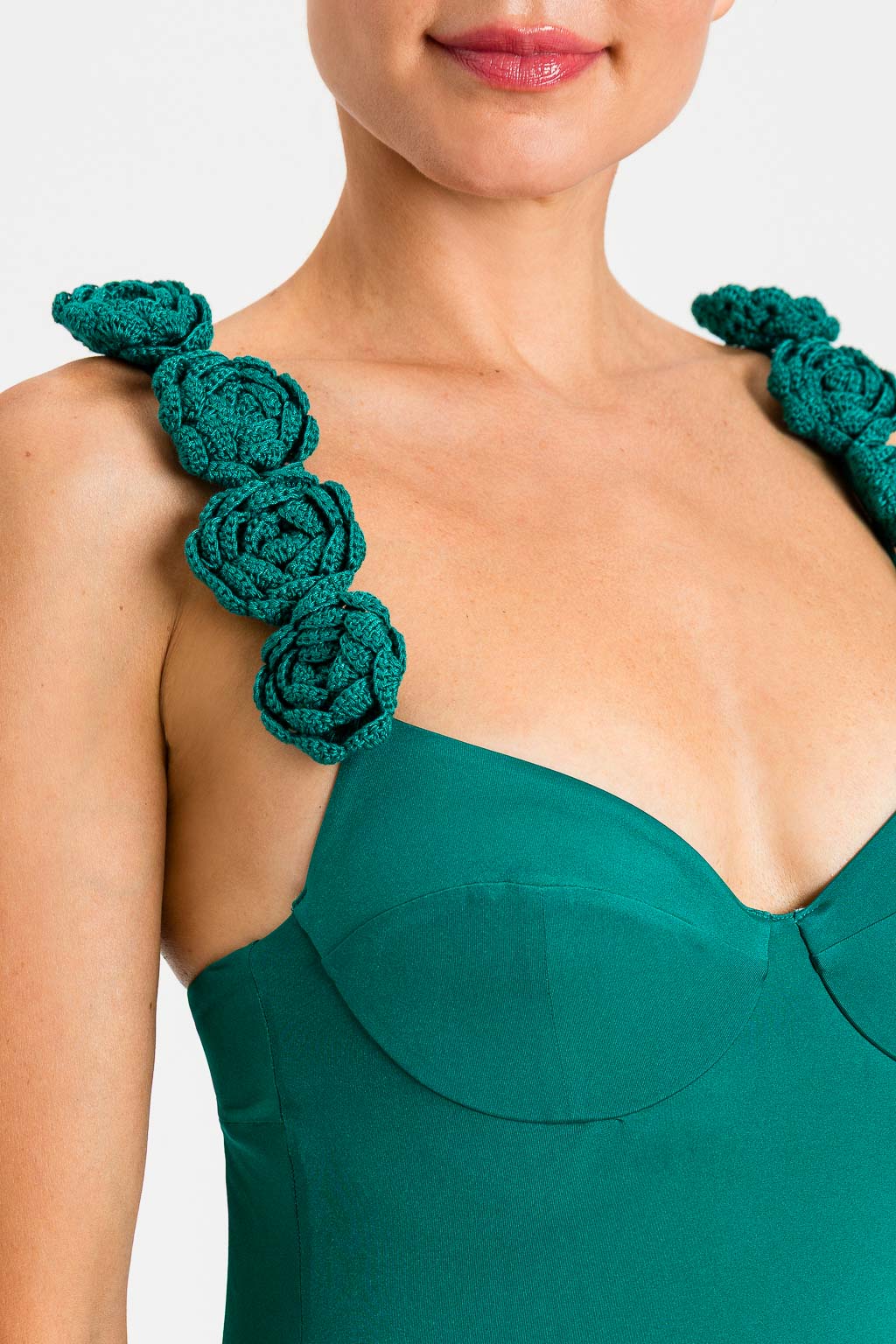 Costume Intero con Bretelle Crochet