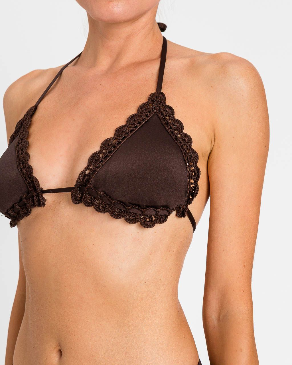 Bikini Triangolo con Profilo Crochet