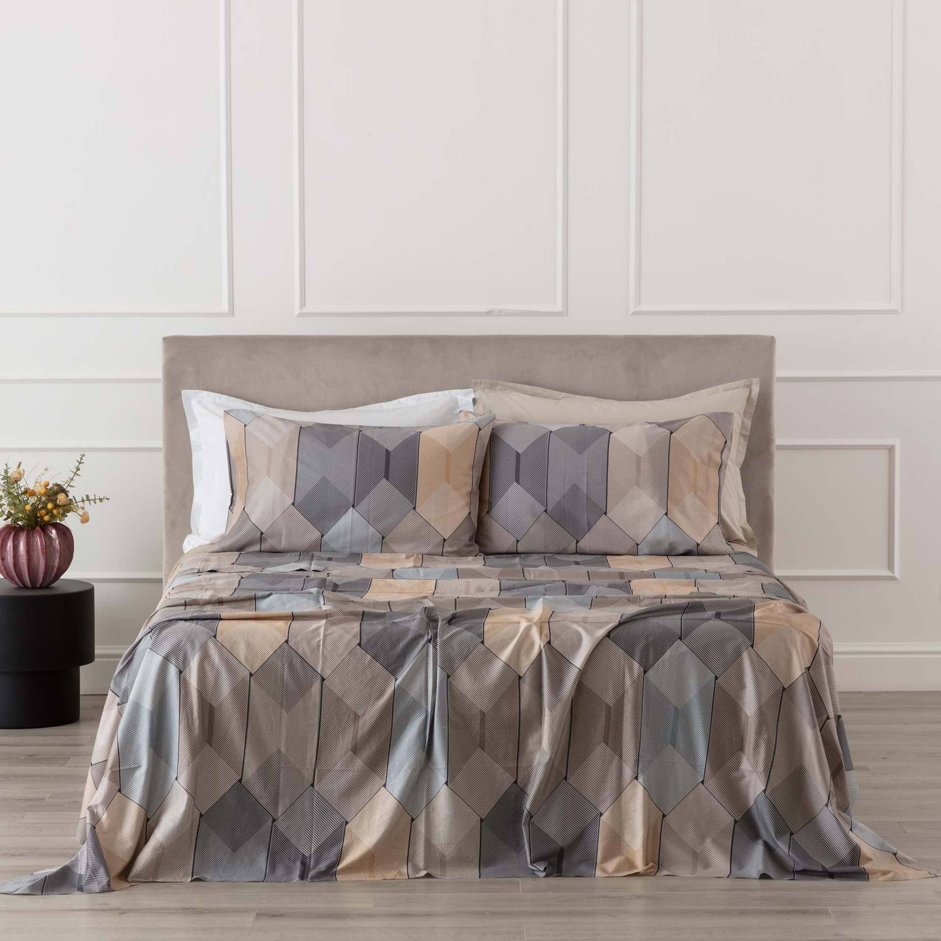 Preziosa Completo Lenzuola/Copriletto Matrimoniale Muschio