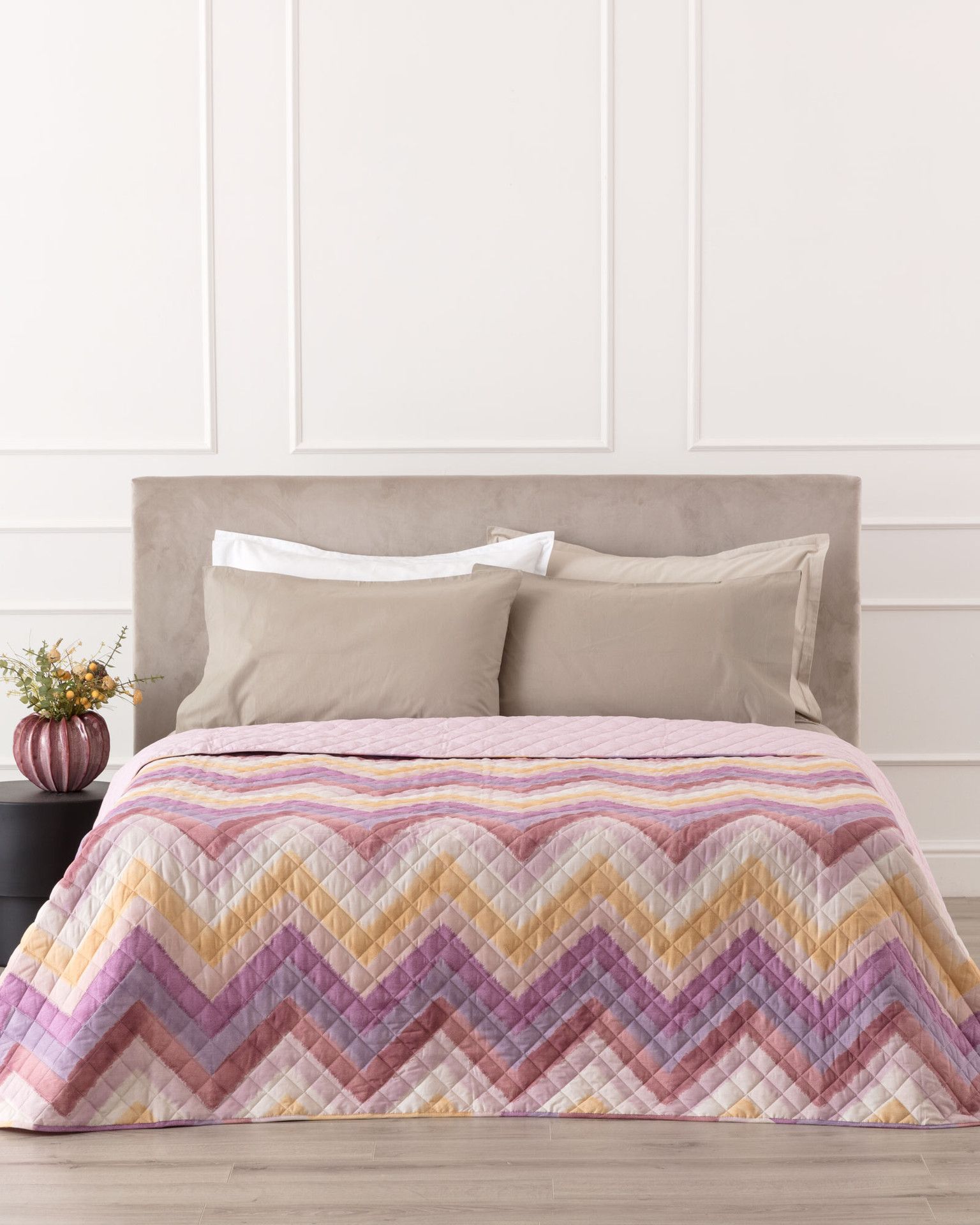 Arben Quilt Cotone Stampato Malva