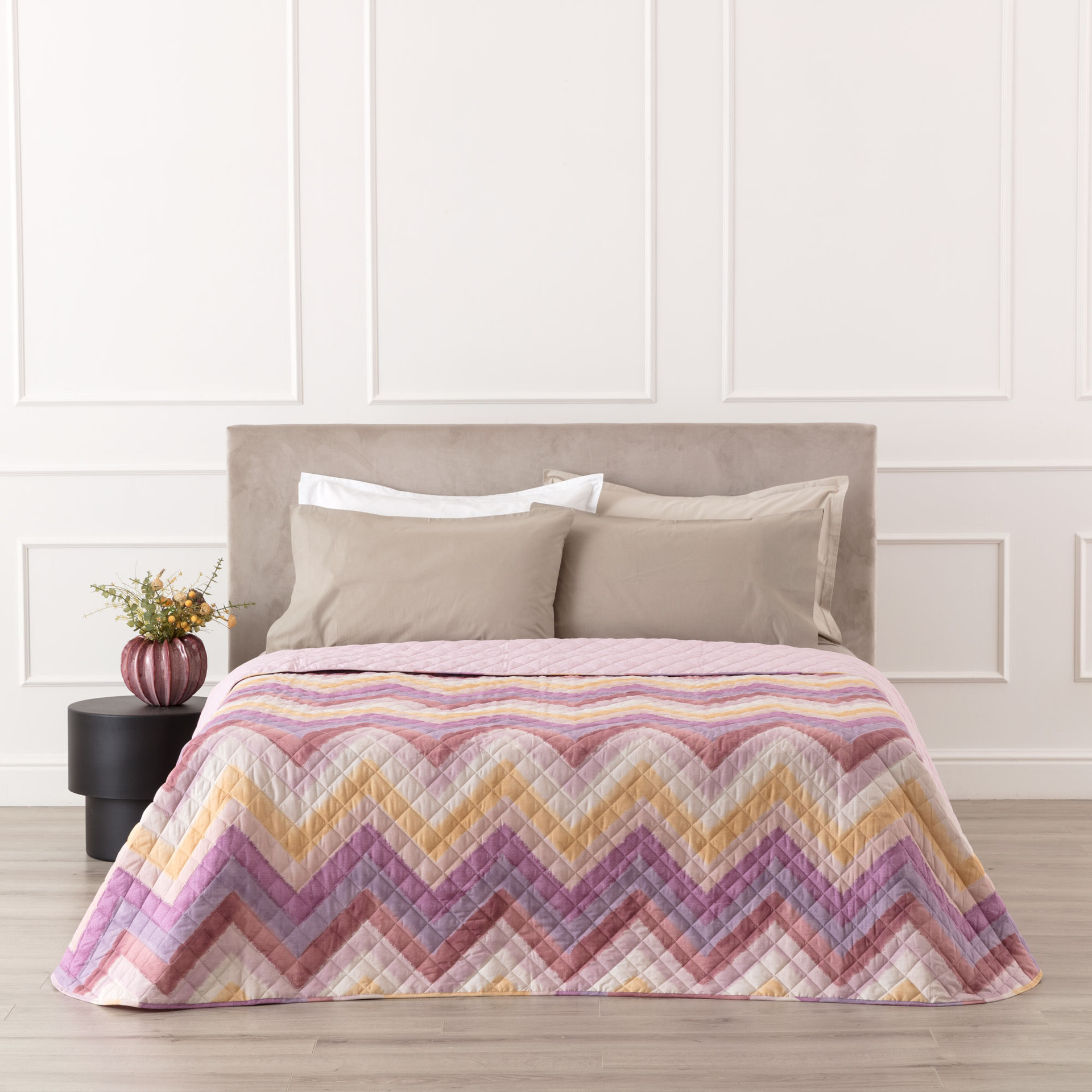 Arben Quilt Cotone Stampato Malva
