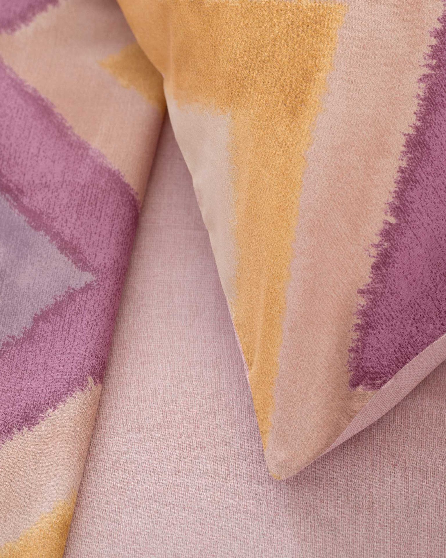 Arben Completo Lenzuola/Copriletto in Cotone Stampato Malva