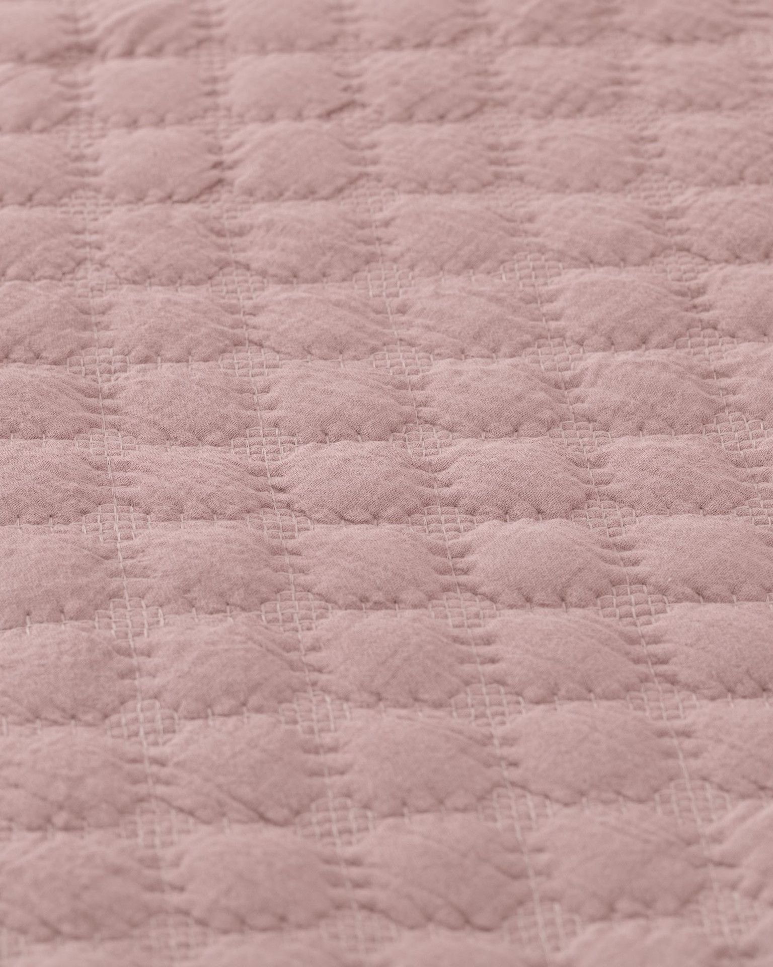 Rombus Quilt in Mussola di Cotone Malva
