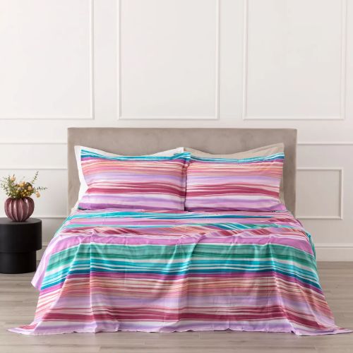 Lushana Completo Lenzuolo/Copriletto Orchidea