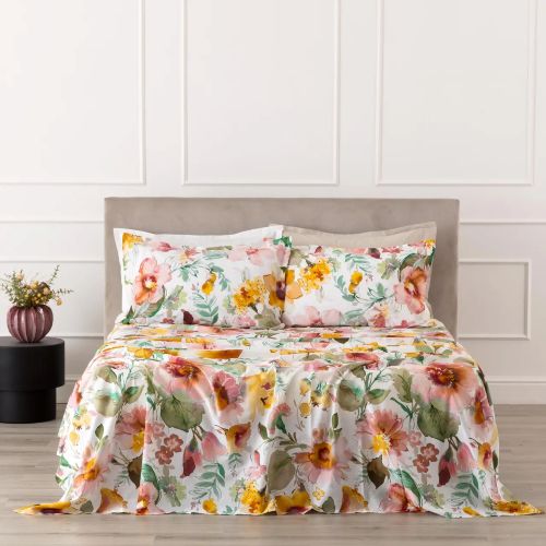 Melyka Completo Lenzuolo/Copriletto Ostrica