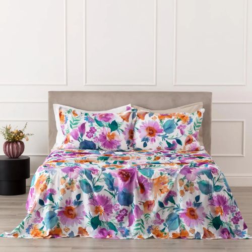 Melyka Completo Lenzuolo/Copriletto Orchidea