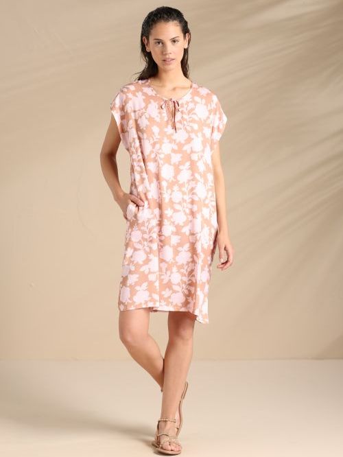 Flowery Rosa Abitino Donna in Viscosa