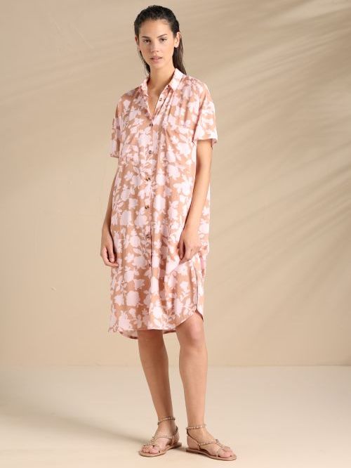 Flowery Verde Abito/Camicia Donna in Viscosa