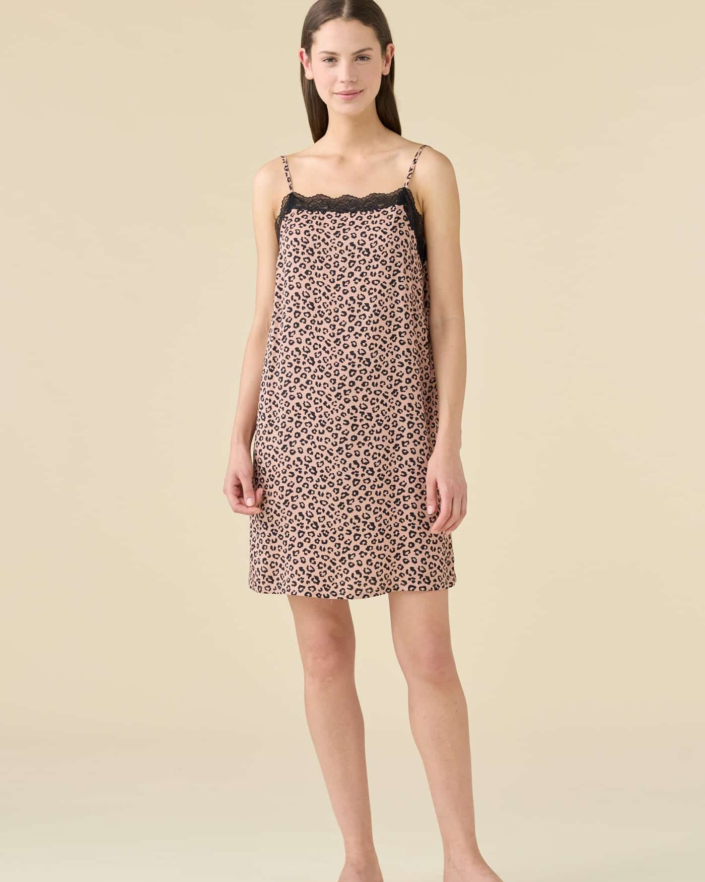 Animalier Lover Camicia da Notte in Viscosa