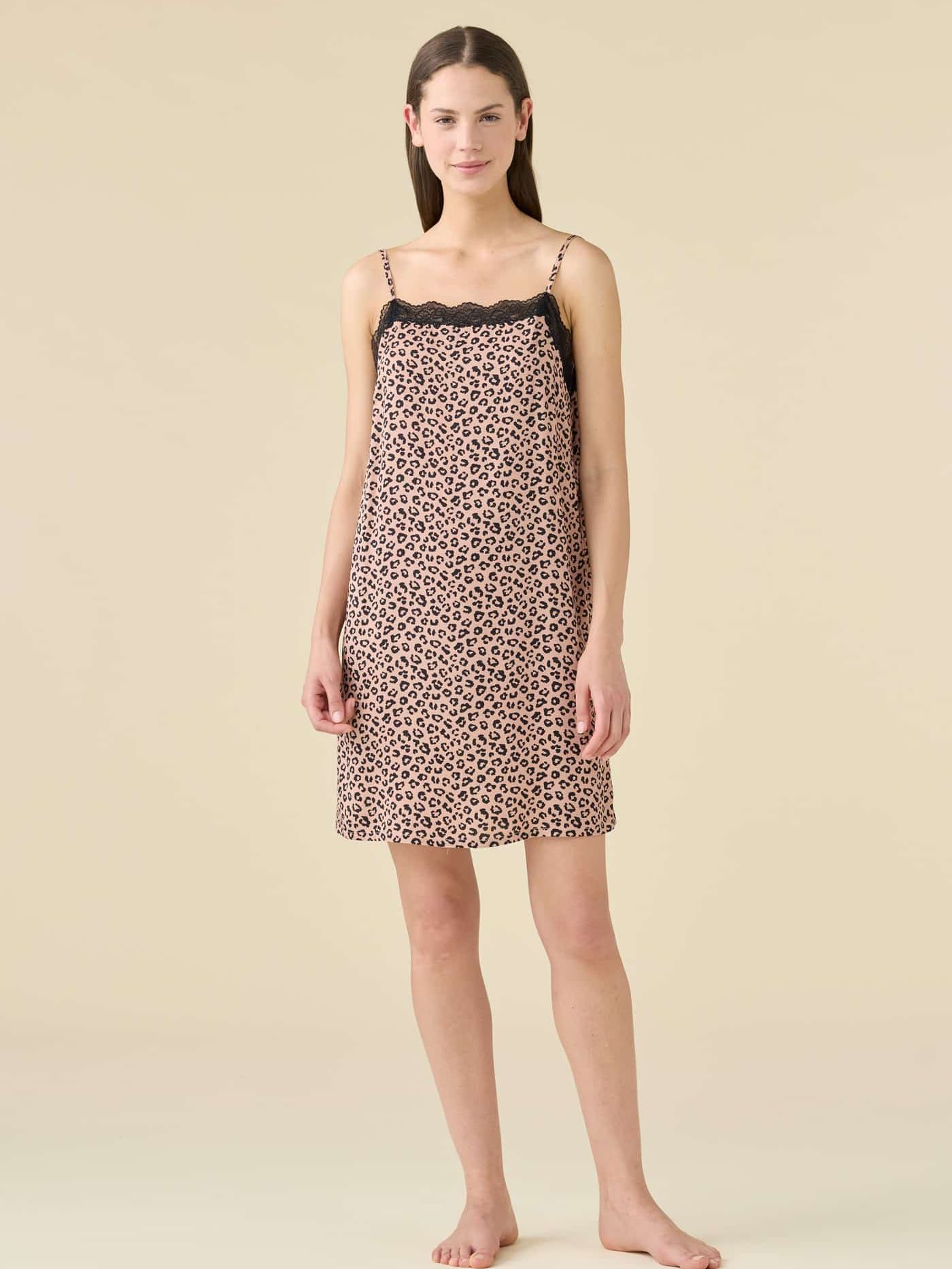 Animalier Lover Camicia da Notte in Viscosa