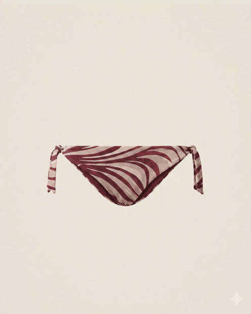 Bikini Triangolo con Stampa e Lurex