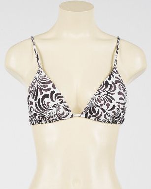Bikini Triangolo con Stampa Botanica