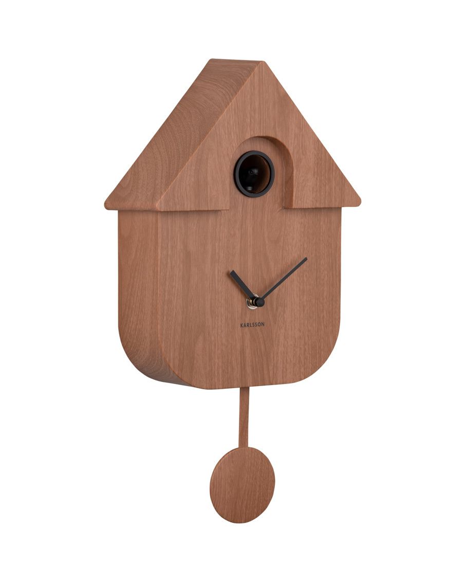 Orologio da parete Modern Cucù Dark Wood
