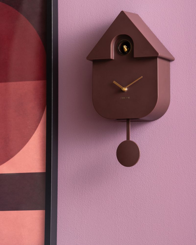 Orologio da parete Modern Cucù Earth Brown