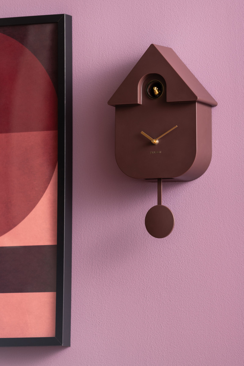 Orologio da parete Modern Cucù Earth Brown