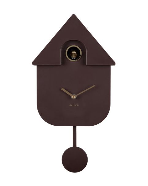 Orologio da parete Modern Cucù Earth Brown