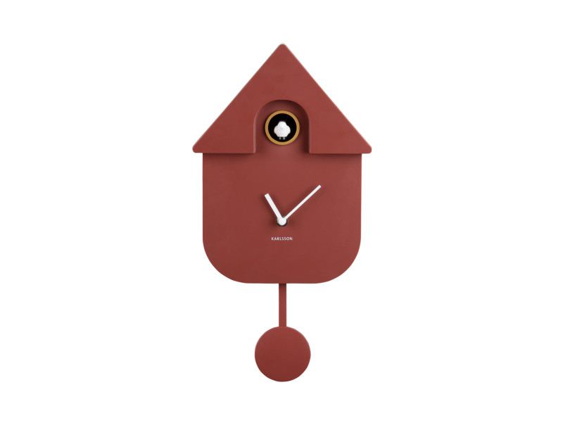 Orologio da parete Modern Cucù Ochre Red