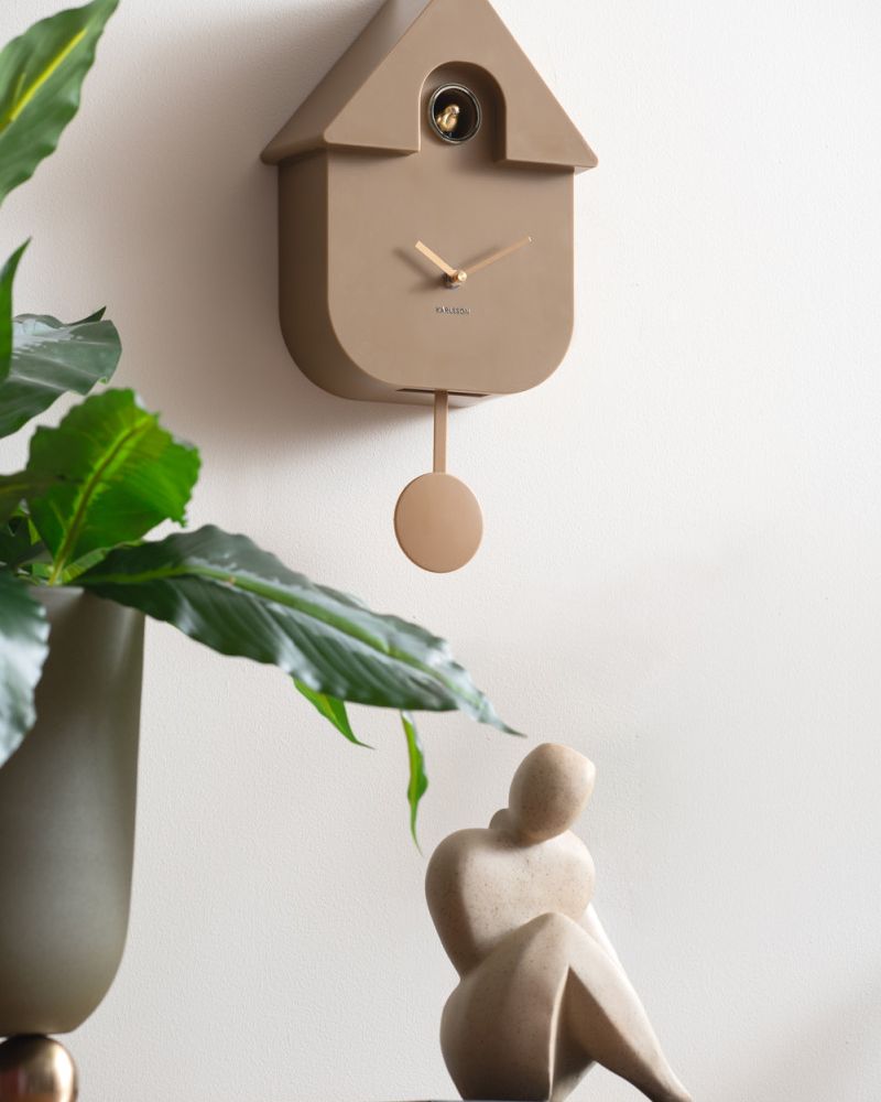 Orologio da parete Modern Cucù Mocha Brown
